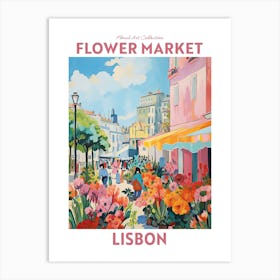 Lisbon Flower Market Floral Art Print Travel Print Plant Art Modern Style Art Print