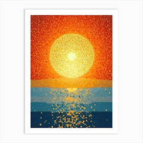 Sunset Over The Ocean Art Print