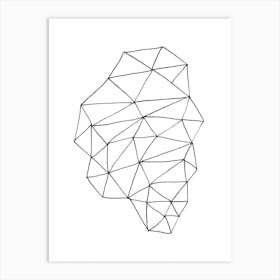 Freehand Geometric Line Drawing Art Print
