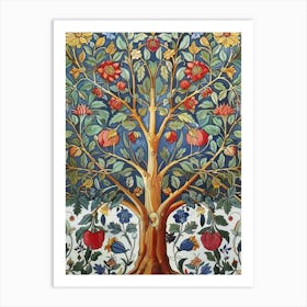 William Morris Painting Tree Of Life Botanical Art Print