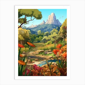 Kirstenbosch National Gardens Cartoon 1 Art Print