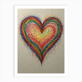 Rainbow Heart 10 Art Print