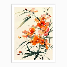 Chinese Flower Painting 1 Art Print