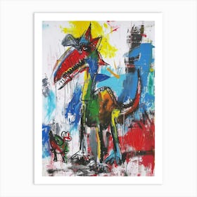 Graffiti Abstract Dinosaurs 2 Art Print