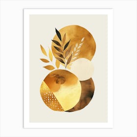 Gold Abstract Painting 3 Art Print