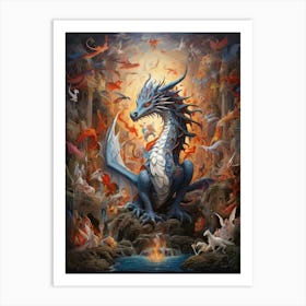 Dragons And Angels Art Print