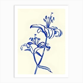 Blue Lily Art Print