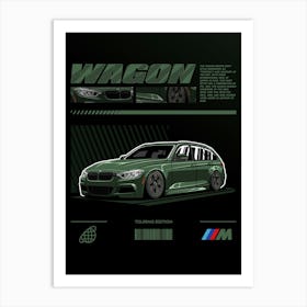 Bmw F31 Wagon Army Art Print