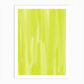 Bright Yellow Abstract Painting Art Print