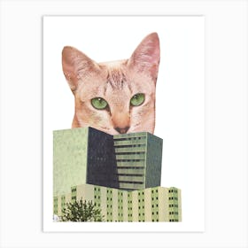 Giant City Cat Collage  Art Print