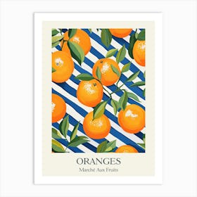 Marche Aux Fruits Oranges Fruit Summer Illustration 2 Art Print