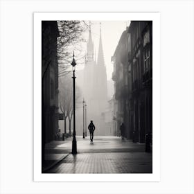 Oviedo, Spain, Black And White Analogue Photography 4 Art Print