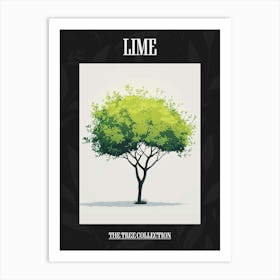 Lime Tree Pixel Illustration 1 Poster Art Print