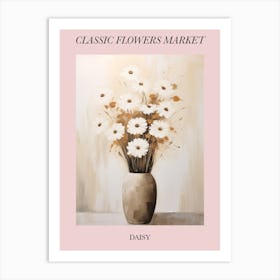 Classic Flowers Market  Daisy Floral Poster 3 Art Print