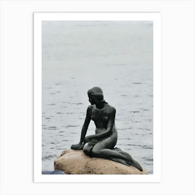 Little mermaid Denmark Copenhagen Travel art Art Print