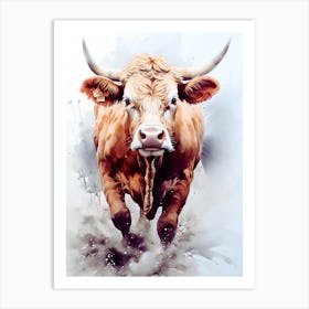 Graceful Bovine Stride Art Print