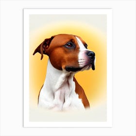 American Staffordshire Terrier Illustration Dog Art Print