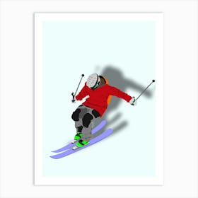 Skier In The Air Art Print