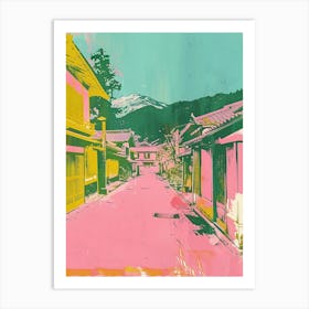 Takayama Japan Retro Duotone Silkscreen 3 Art Print