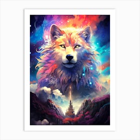Wolf In The Sky 6 Art Print
