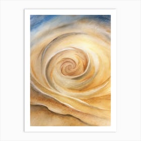 A Minimalist Design Of Sand Vortices Spinning In T (1) Art Print