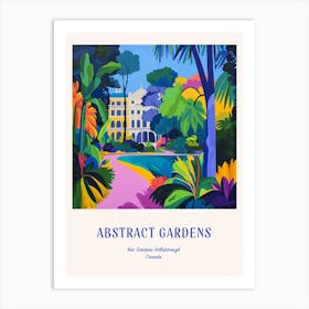 Colourful Gardens Kew Gardens Hillsborough Canada 1 Blue Poster Art Print