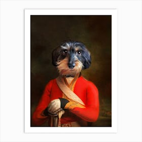 Hunter The Dachshund Pet Portraits Art Print