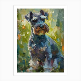 Miniature Schnauzer Acrylic Painting 2 Art Print