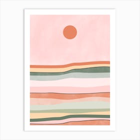 Pastel Sunset On The Beach Art Print