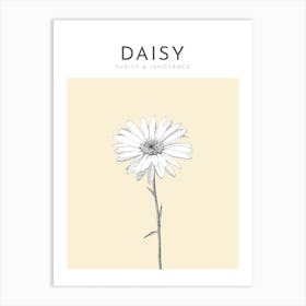 Daisy Print Modern Flower Poster Bamber Prints Art Print
