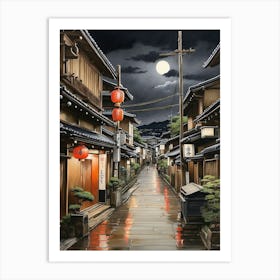 Kyoto Street japan Art Print