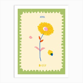 April Birthmonth Flower Daisy Art Print