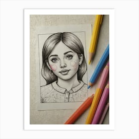 Portrait Of A Girl 11 Art Print