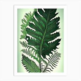 Scaly Cloak Fern 1 Vintage Botanical Poster Art Print