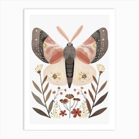 Colourful Insect Illustration Moth 47 Art Print