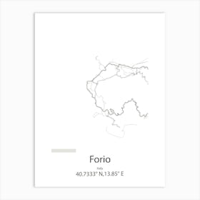 Forio,Italy Minimalist Map Art Print