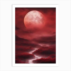 Red Moon Art Print