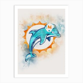 Miami Dolphins 3 Art Print