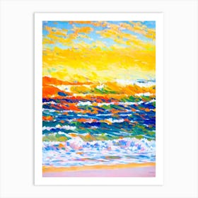 Plage De Pampelonne, Saint Tropez, France Bright Abstract Art Print