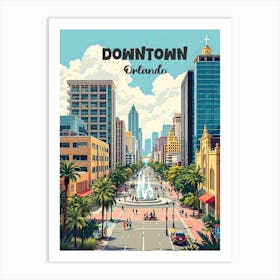 Downtown Orlando 1 Art Print