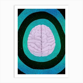 Radioactive brain Art Print