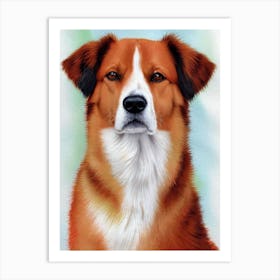 Finnish Spitz 2 Watercolour Dog Art Print