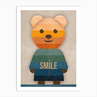 Smile Bear Art Print