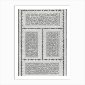 Arabic Art Pattern, Emile Prisses D’Avennes, La Decoration Arabe Digitally Enhanced Lithograph From Own11 Art Print