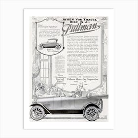 Vintage Car Advertisement Art Print