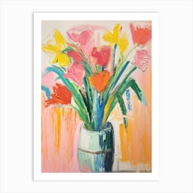 Flower Painting Fauvist Style Carnation 5 Art Print