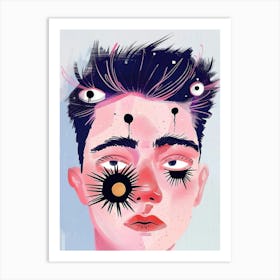 Emo Boy Art Print