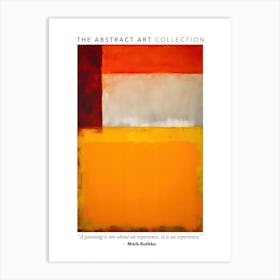 Orange Tones Abstract Rothko Quote 3 Exhibition Poster Art Print
