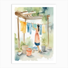 Mom Do Housework Art Print