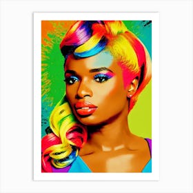 Jennifer Hudson Colourful Pop Movies Art Movies Art Print